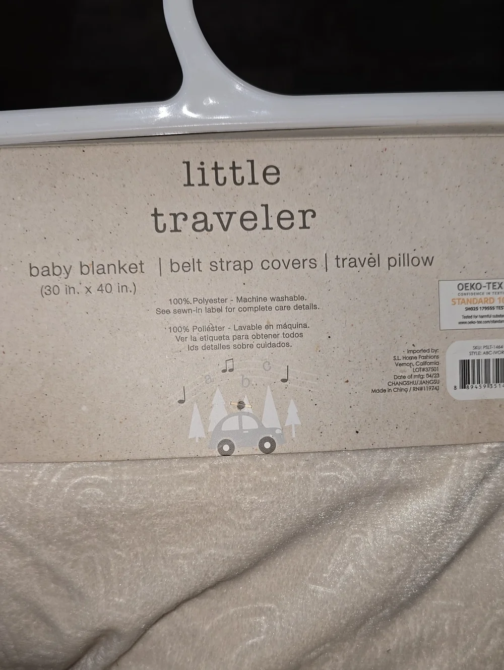 Little Traveler Cream Baby Blanket & Travel Pillow Set
